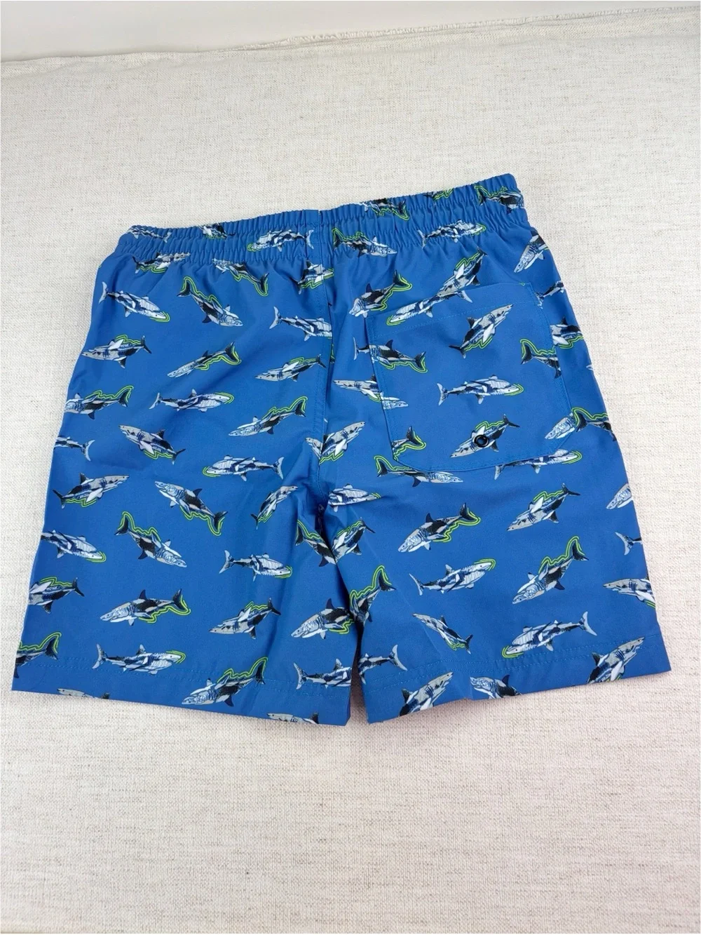 Old Navy Blue Boys' Swim Trunks with Shark Print size XL(14-16)